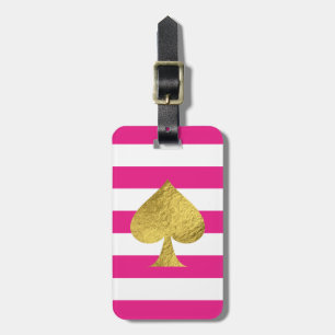 Gold Foil Ace of Spades Luggage Tag