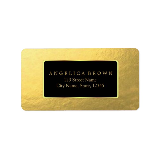 Gold Foil Address Label (Front)