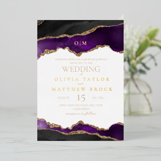 Gold Foil  Aesthetic Modern  Wedding (Standing Front)