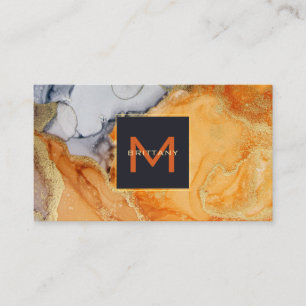 Gold Foil Amber Grey Black Custom DIY Business Card