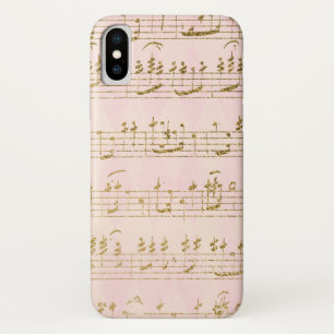 Gold Foil and Rose Gold Musical Notes Pattern Case-Mate iPhone Case