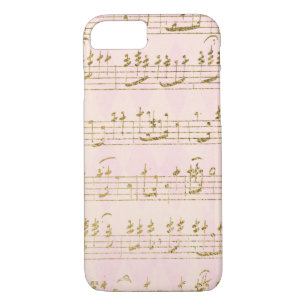 Gold Foil and Rose Gold Musical Notes Pattern Case-Mate iPhone Case