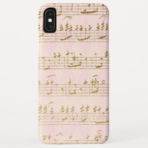 Gold Foil and Rose Gold Musical Notes Pattern Case-Mate iPhone Case
