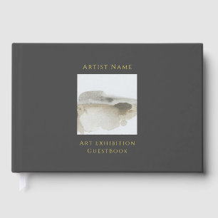 Gold Foil Art Exhibition Guestbook