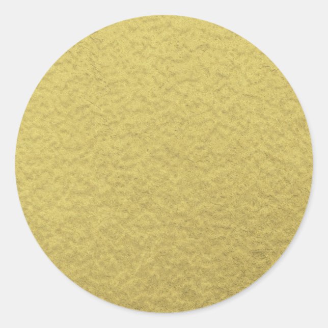 Gold Foil Background Texture Classic Round Sticker (Front)