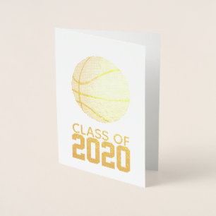Gold Foil Basketball Graduation Foil Card