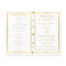 Gold foil beads modern wedding folded program