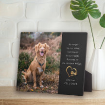 Gold Foil Black Photo Pet Memorial