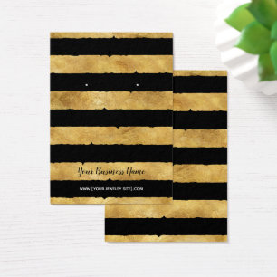 Gold Foil Black Stripes Earring Display Cards