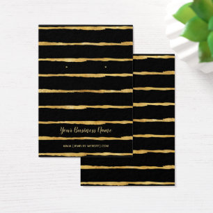 Gold Foil Black Stripes Earring Display Cards