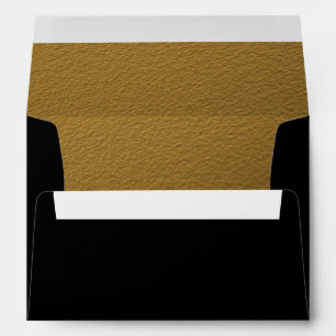 Gold Foil & Black Surprise Party Envelope