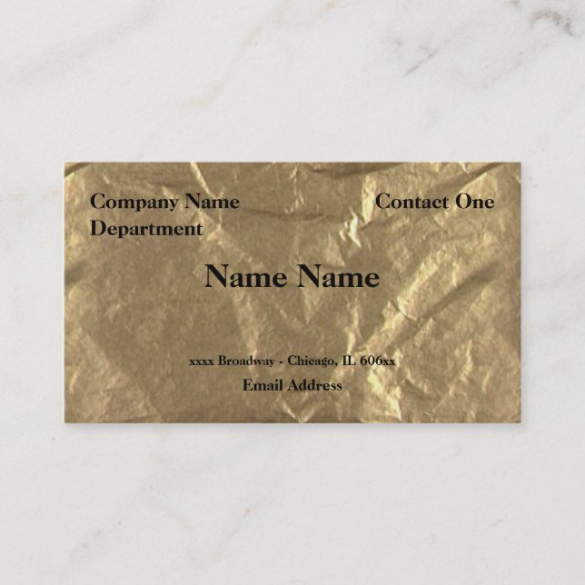 Gold Foil Business Card (Front)