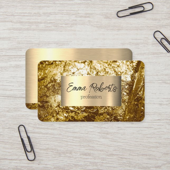 Gold Foil  Business Card (Front/Back In Situ)