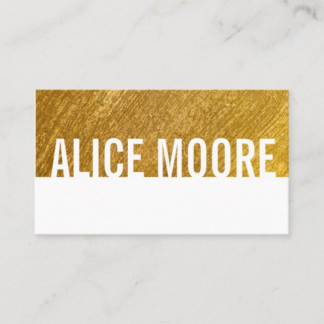 Gold Foil Business Card Elegant Design (Front)