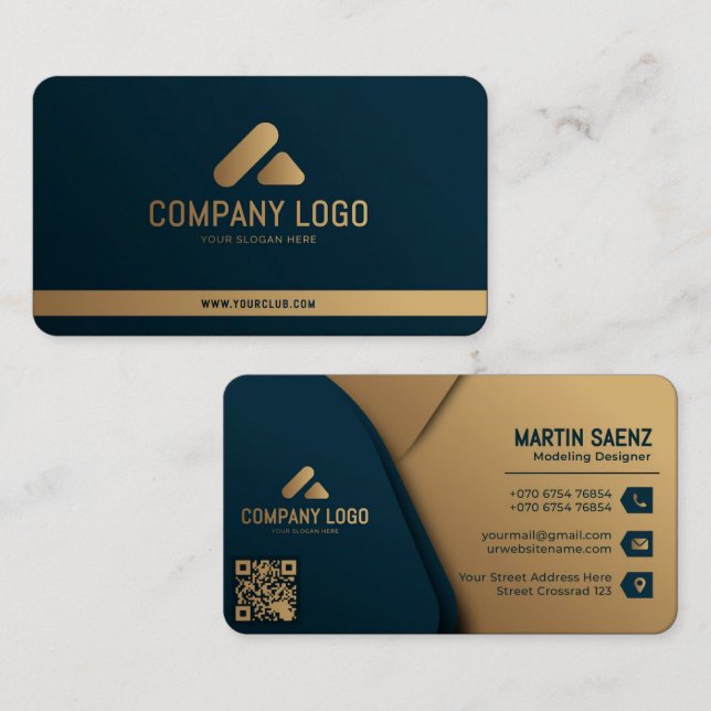 Gold foil business card template (Front/Back)