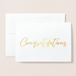 Gold Foil Calligraphy Congratulations Card