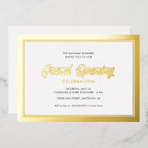 Gold Foil Calligraphy Grand Opening