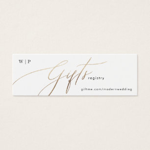 Gold Foil Calligraphy Modern Wedding Gift Registry