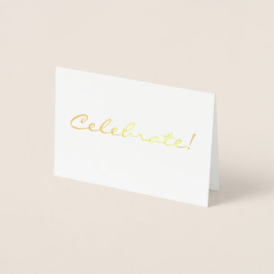 Gold Foil Celebrate Mini Card