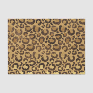 Gold Foil Cheetah Pattern Jungle Birthday Party Tissue Paper