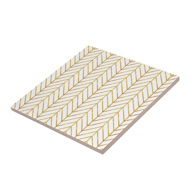 gold foil chevron tile (Side)