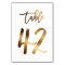Gold foil chic wedding table number | Table 42