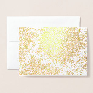 Gold Foil Christmas Holiday Greeting Card