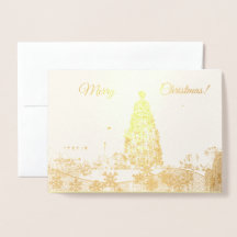 Gold Foil Christmas Tree Card