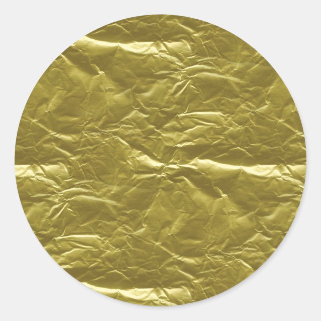 Gold Foil Classic Round Sticker (Front)