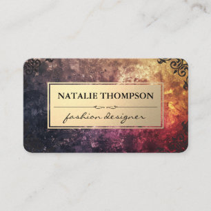 Gold Foil   Colourful Texture Business Card