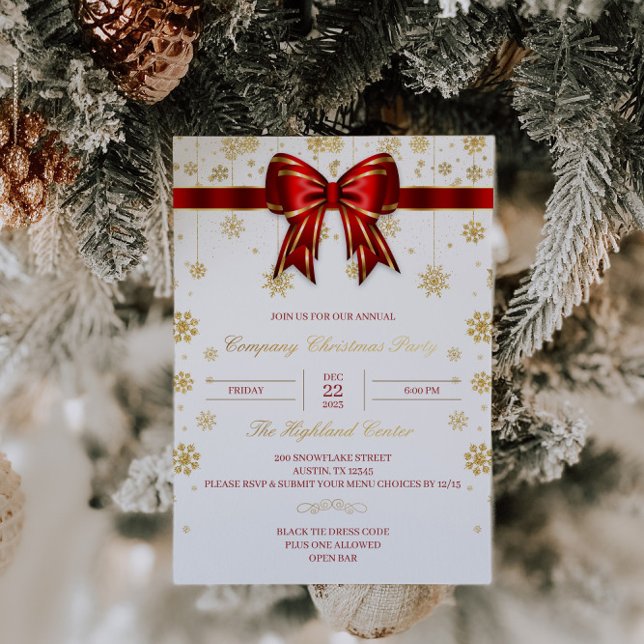 Gold Foil Company Christmas Party Invitation Work (Creator Uploaded)