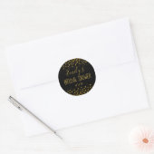 Gold Foil Confetti Bridal Shower ID455 Classic Round Sticker (Envelope)