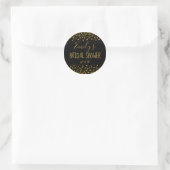 Gold Foil Confetti Bridal Shower ID455 Classic Round Sticker (Bag)
