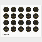 Gold Foil Confetti Bridal Shower ID455 Classic Round Sticker (Sheet)