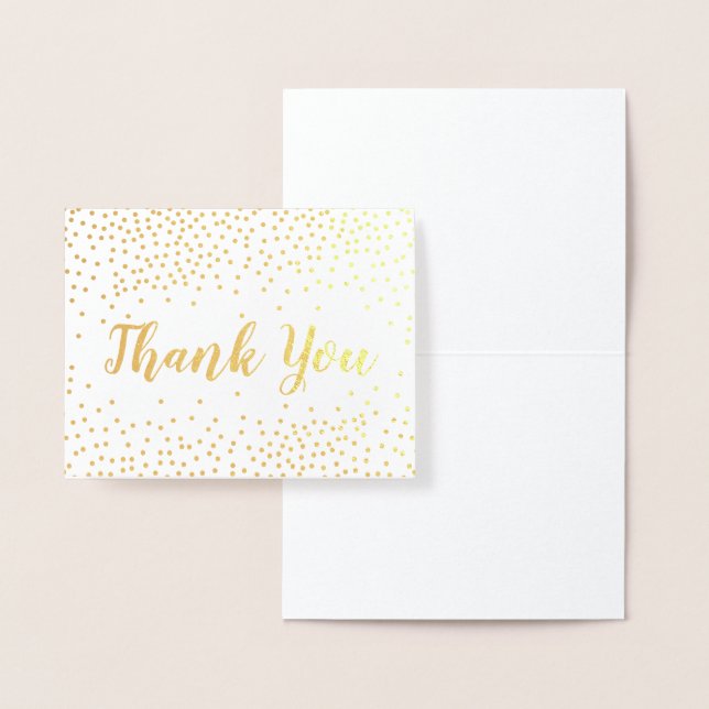 Gold Foil Confetti Thank You Card (Display)