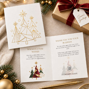 Gold Foil Corporate Christmas Card for Clients