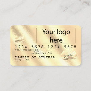 Gold foil Credit Card add your logo
