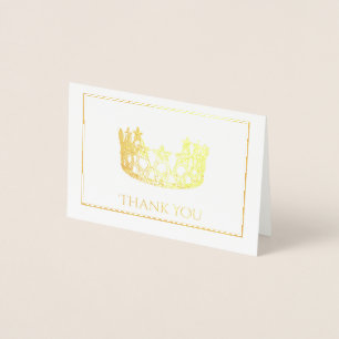 Gold Foil Crown Mini Card