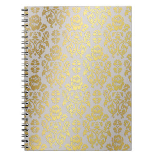 Gold Foil Damask Notebook