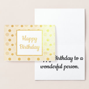 Gold Foil Dots Card