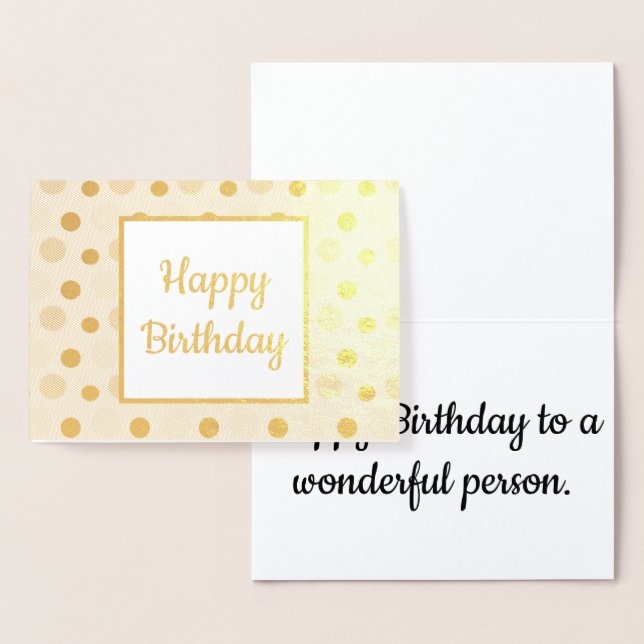 Gold Foil Dots Card (Display)