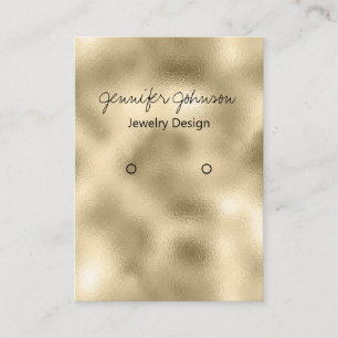 Gold Foil Earring Holder Display Card