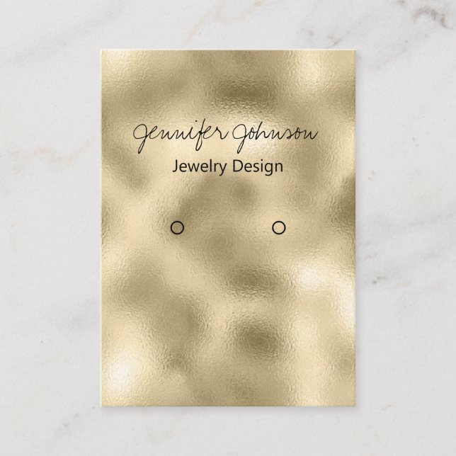 Gold Foil Earring Holder Display Card (Front)