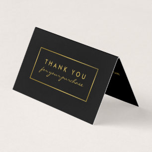 Gold Foil Effect Logo/Picture Thank You Card
