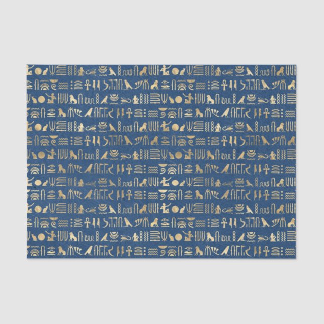 Gold Foil Egyptian Themed Party Tissue Paper (Front)