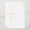 Gold Foil Elegant 5x7" Wedding Table Menu Cards