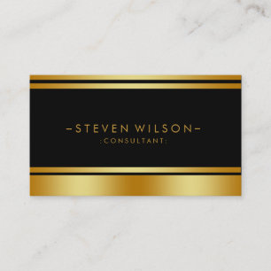Gold Foil Elegant Retro Financial Services Business Card