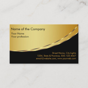 Gold Foil Elegant Retro Financial Services Business Card