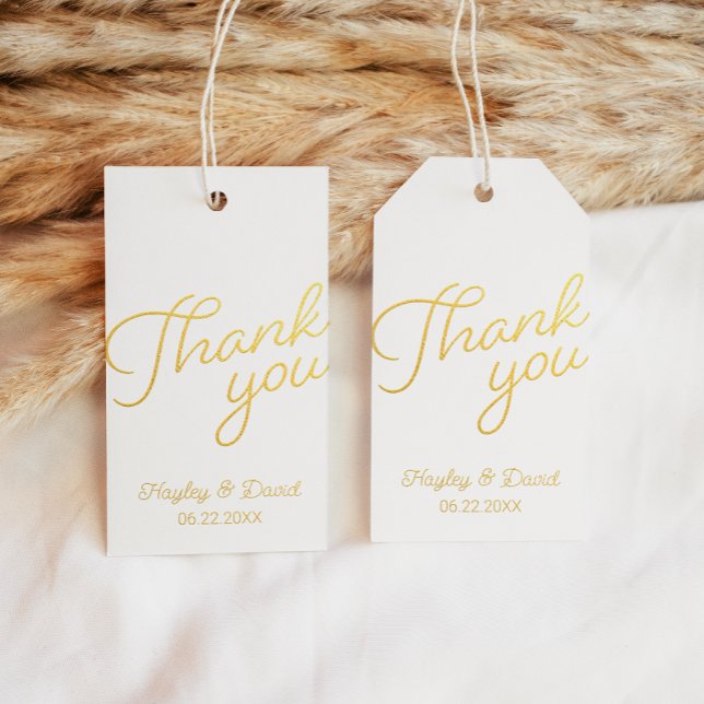 Gold Foil Elegant Thank You Favour Tag (Creator Uploaded)