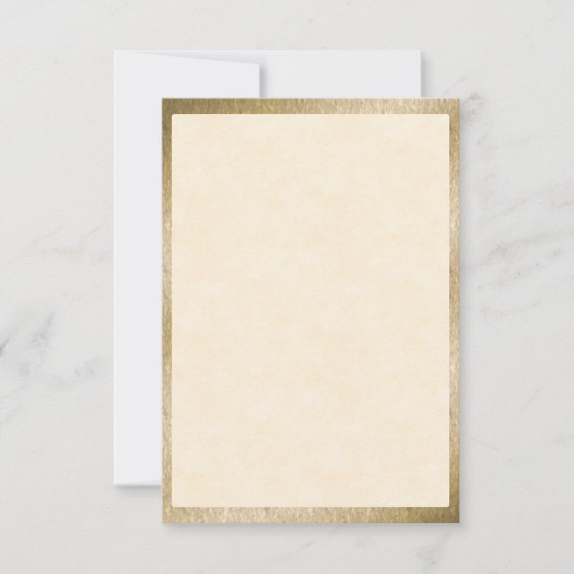 Gold Foil Elegant Vintage Note Card (Front)